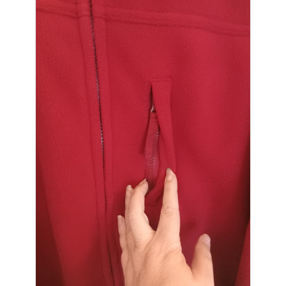 Duluth Trading Co Mens Size Medium Shoreman Fleece Windproof Full Zip Jacket Red - Picture 4 of 16